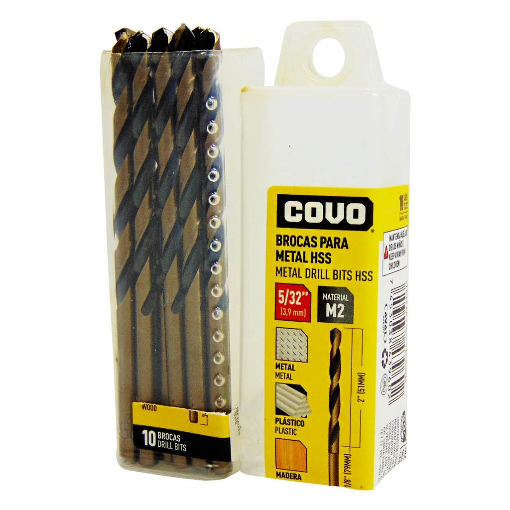 MECHAS PARA METAL 5/32" HSS COVO
