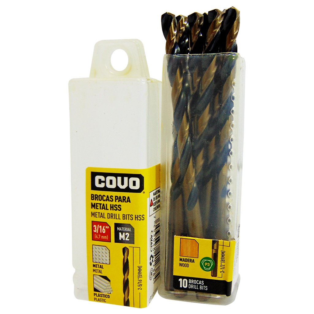 MECHAS PARA METAL 3/16" HSS COVO