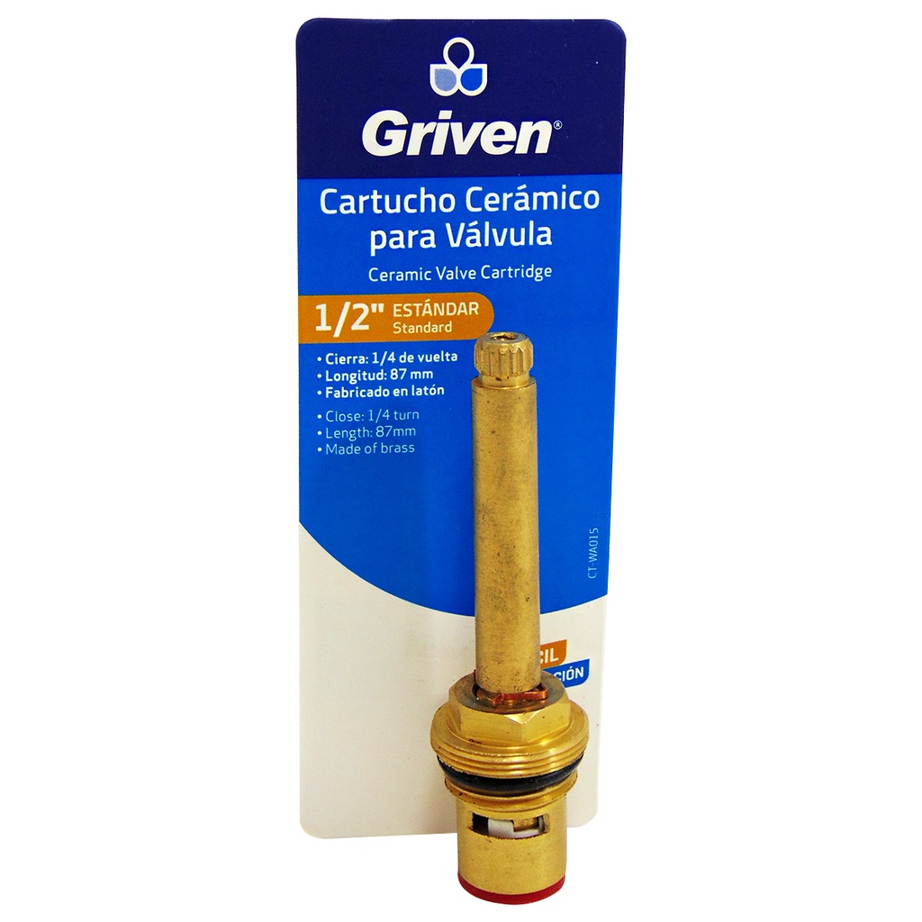 CARTUCHO CERAMICO 1/2" PARA LLAVE DE DUCHA GRIVEN