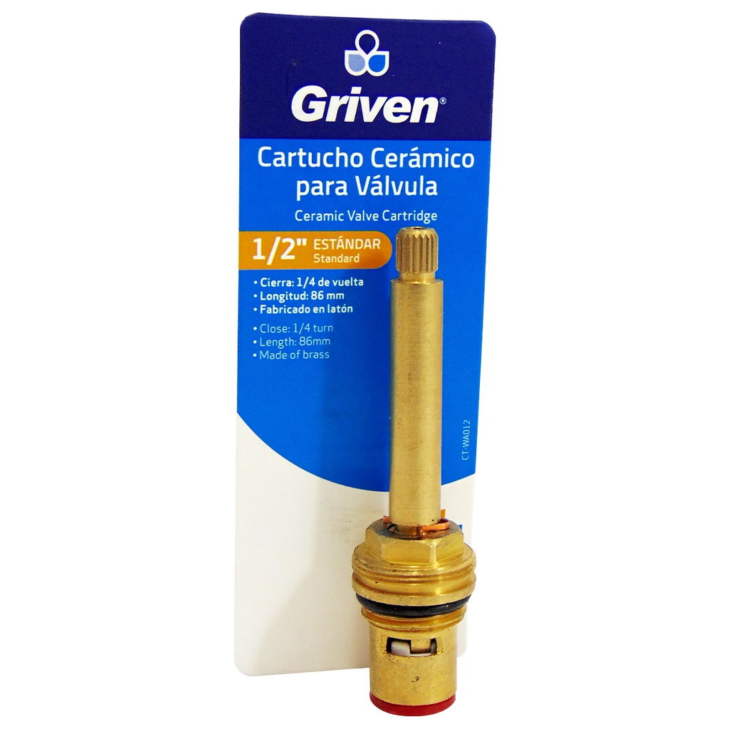 CARTUCHO CERAMICO 1/2" PARA LLAVE DE DUCHA GRIVEN