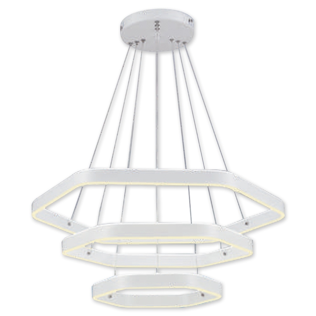 LAMPARA LED COLGANTE 155W 3 HEXAGONOS ANGEL LIGHT