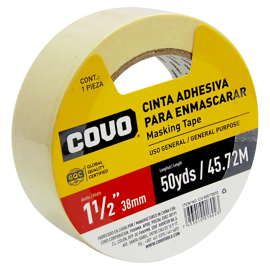 TIRRO CINTA ADHESIVA PARA ENMASCARAR 1 1/2" COVO