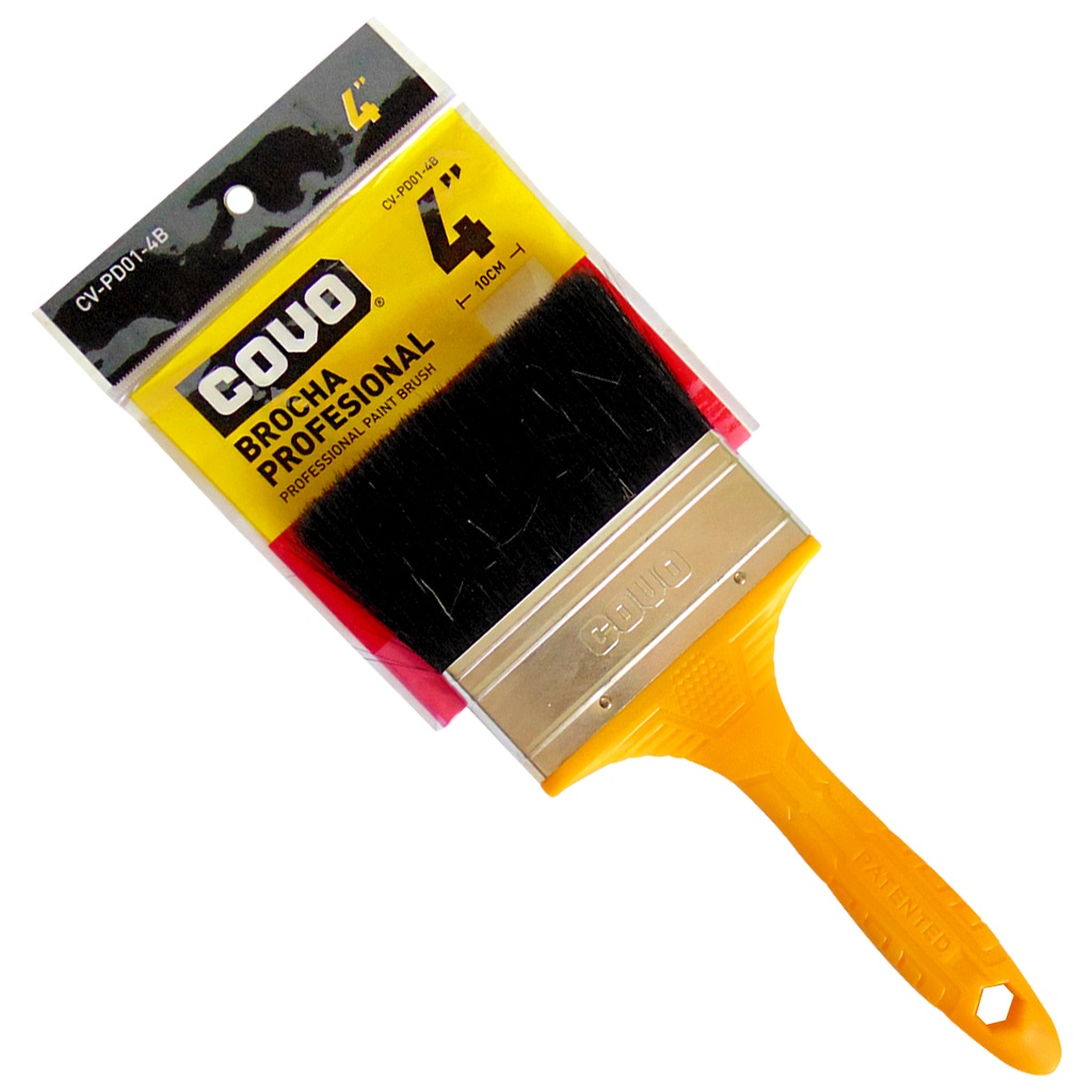 BROCHA 4" CERDAS NATURALES NEGRAS COVO