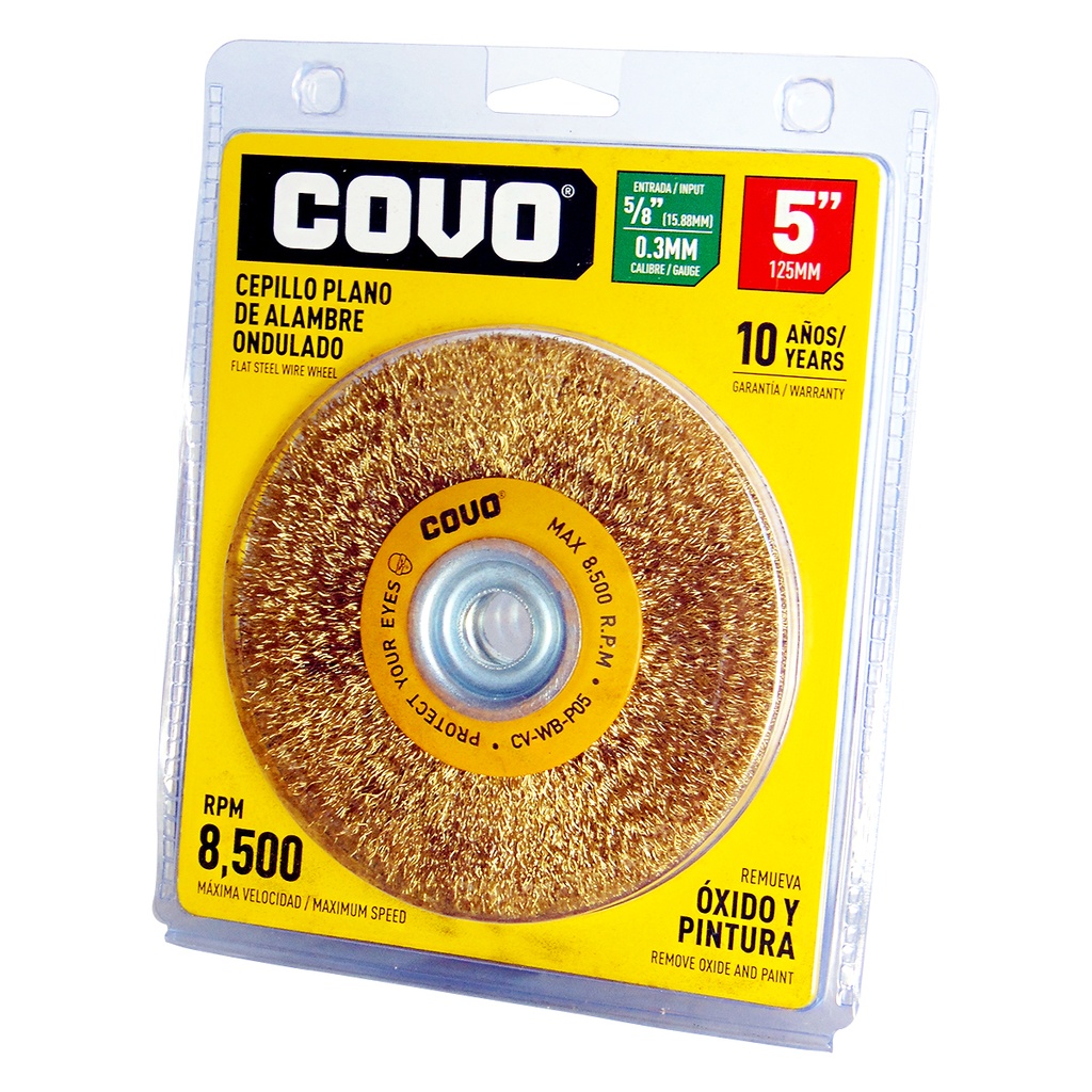 DISCO CEPILLO DE ALAMBRE 5" PLANO COVO