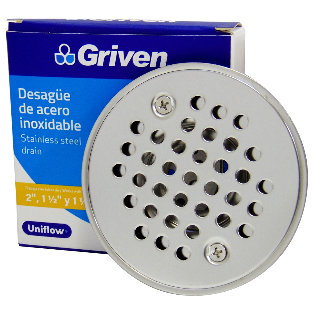 DESAGUE DE PISO 3" REDONDO ACERO INOXIDABLE GRIVEN