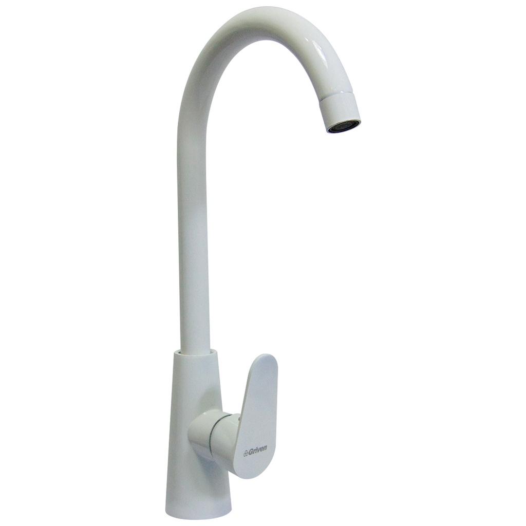 GRIFERIA PARA FREGADERO MONOMANDO CUELLO DE CISNE GRIVEN WHITE