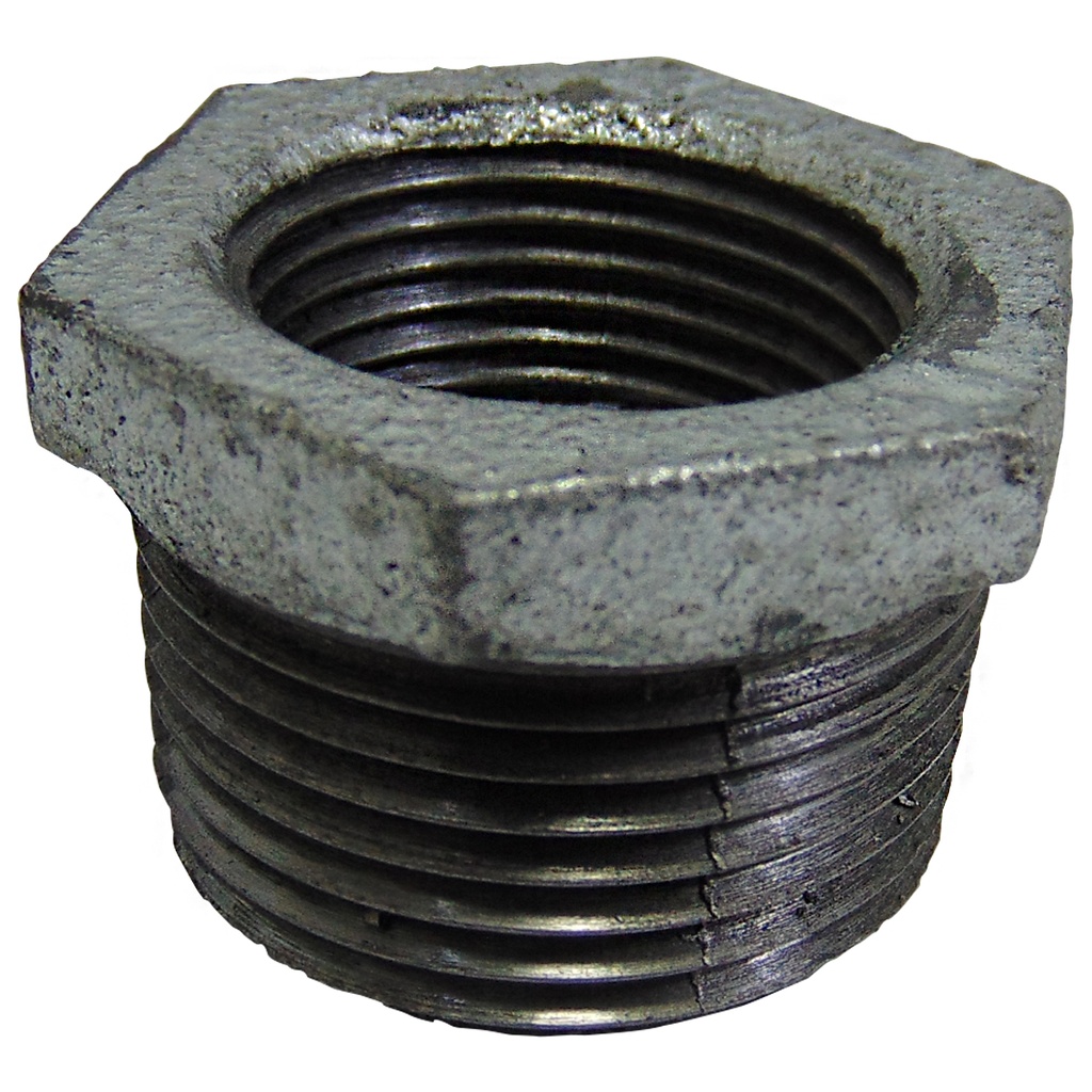 REDUCCION BUSHING 1" X 3/4" DE ACERO GALVANIZADO GRIVEN
