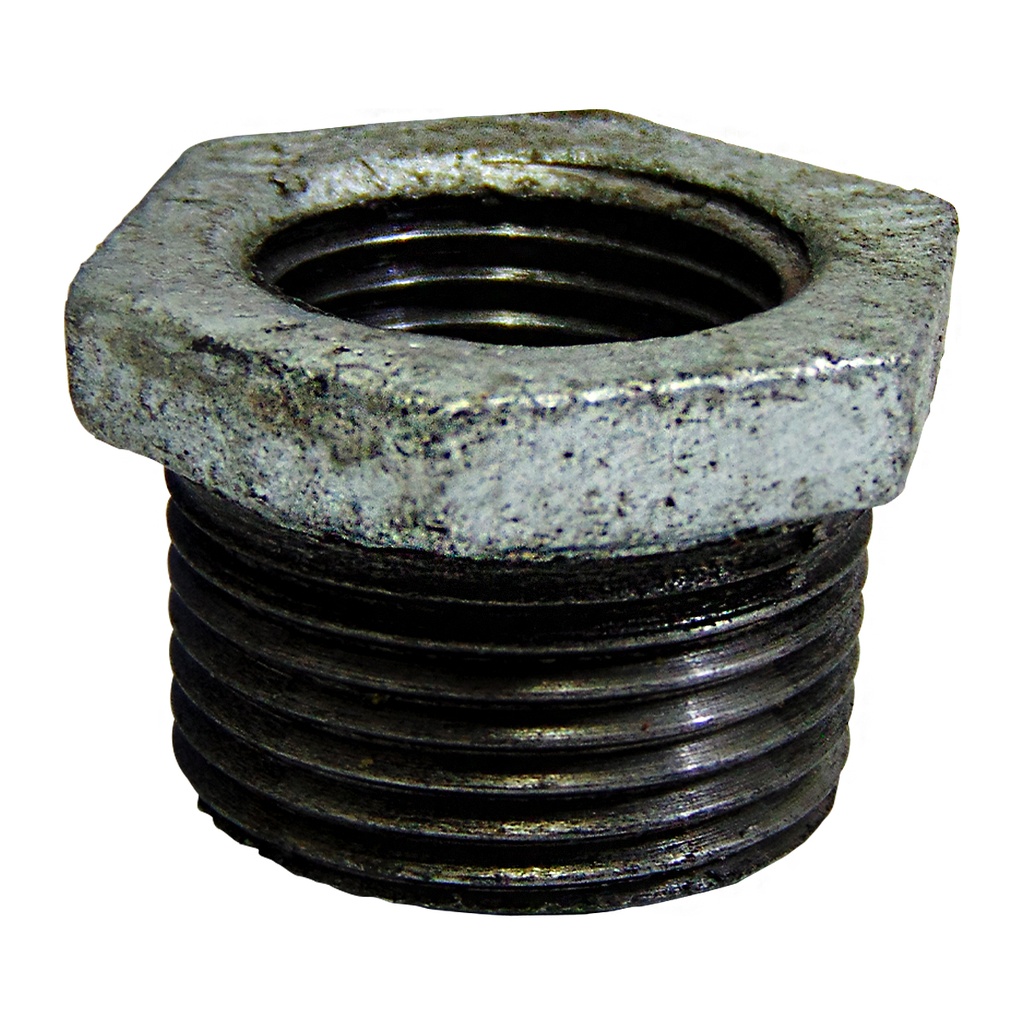 REDUCCION BUSHING 1/2" X 3/4" DE ACERO GALVANIZADO GRIVEN