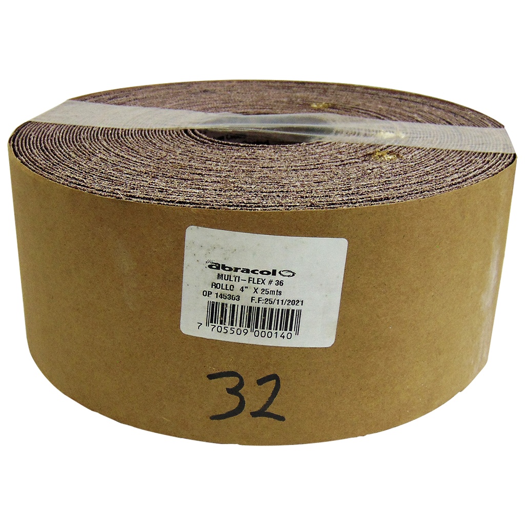 ROLLO MULTIFLEX 4" X 25MTS GRANO 36 ABRACOL