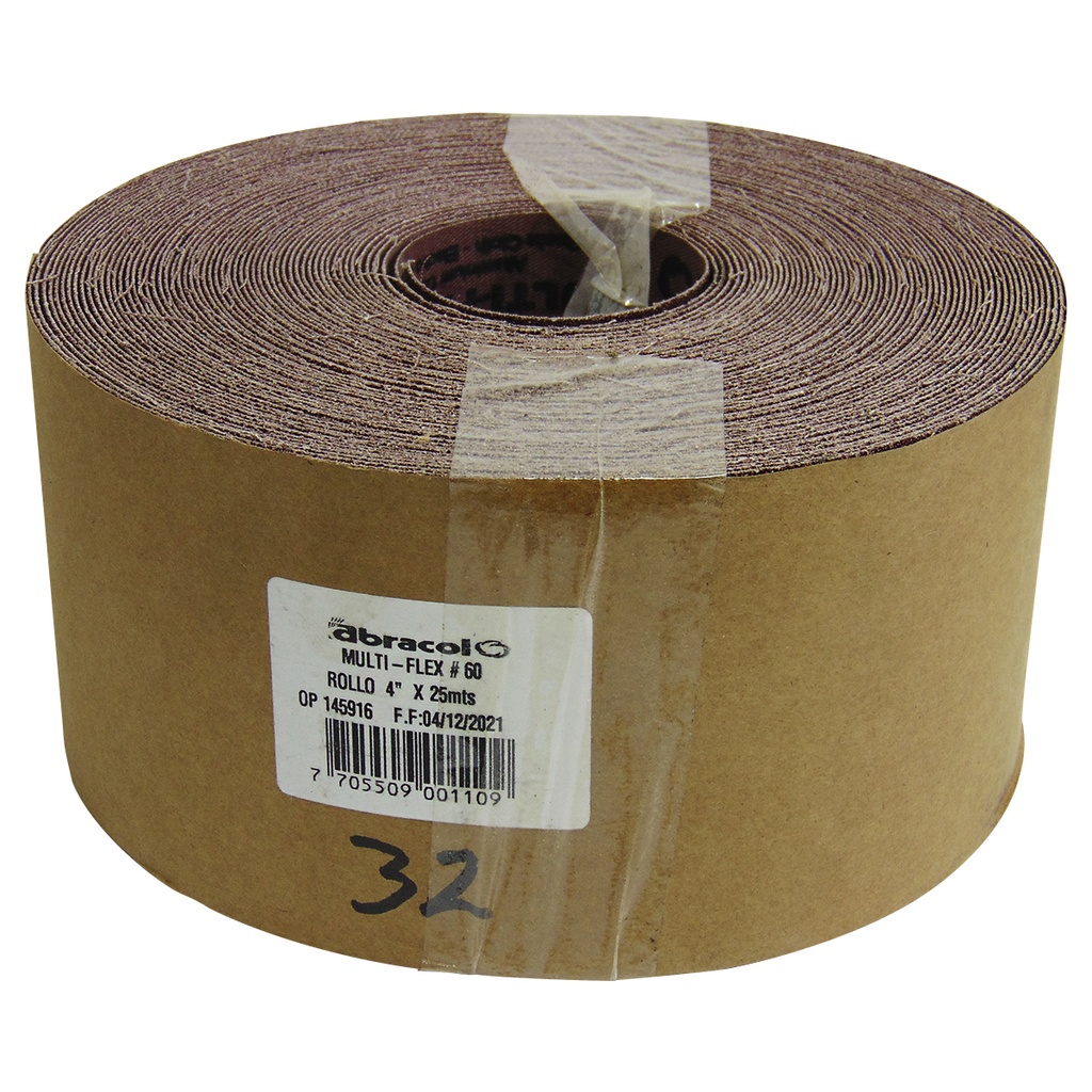 ROLLO MULTIFLEX 4" X 25MTS GRANO 60 ABRACOL