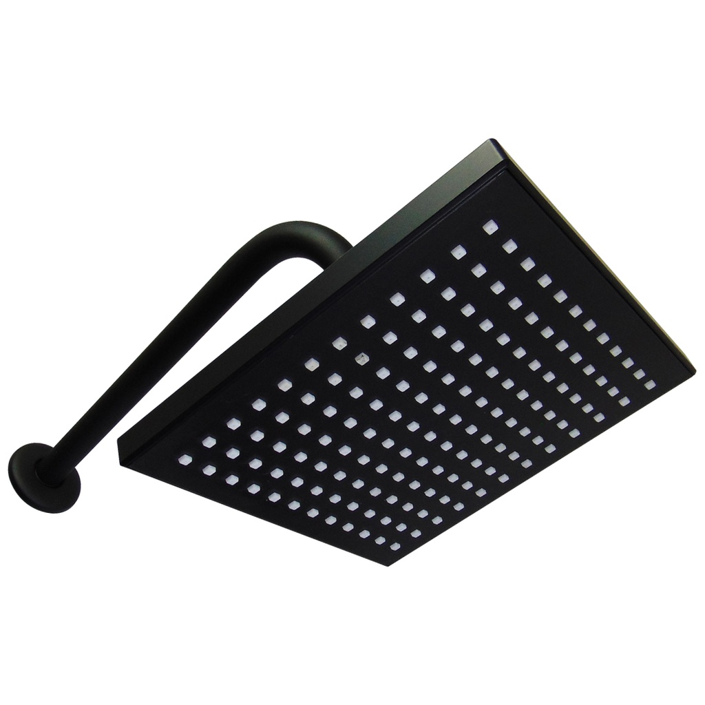 REGADERA PARA BANO 8" CUADRADA NEGRO GRIVEN BLACK