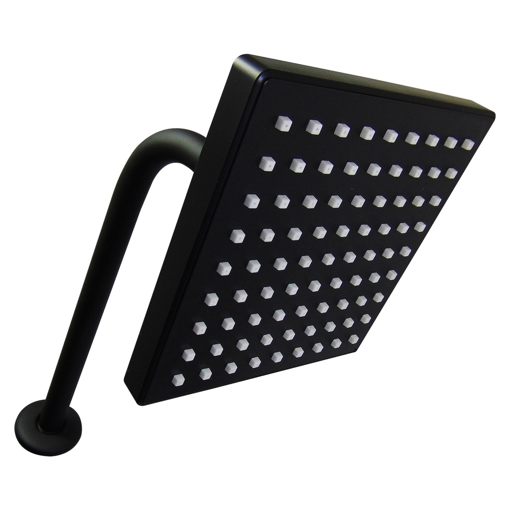 REGADERA PARA BANO 6" CUADRADA NEGRO GRIVEN BLACK