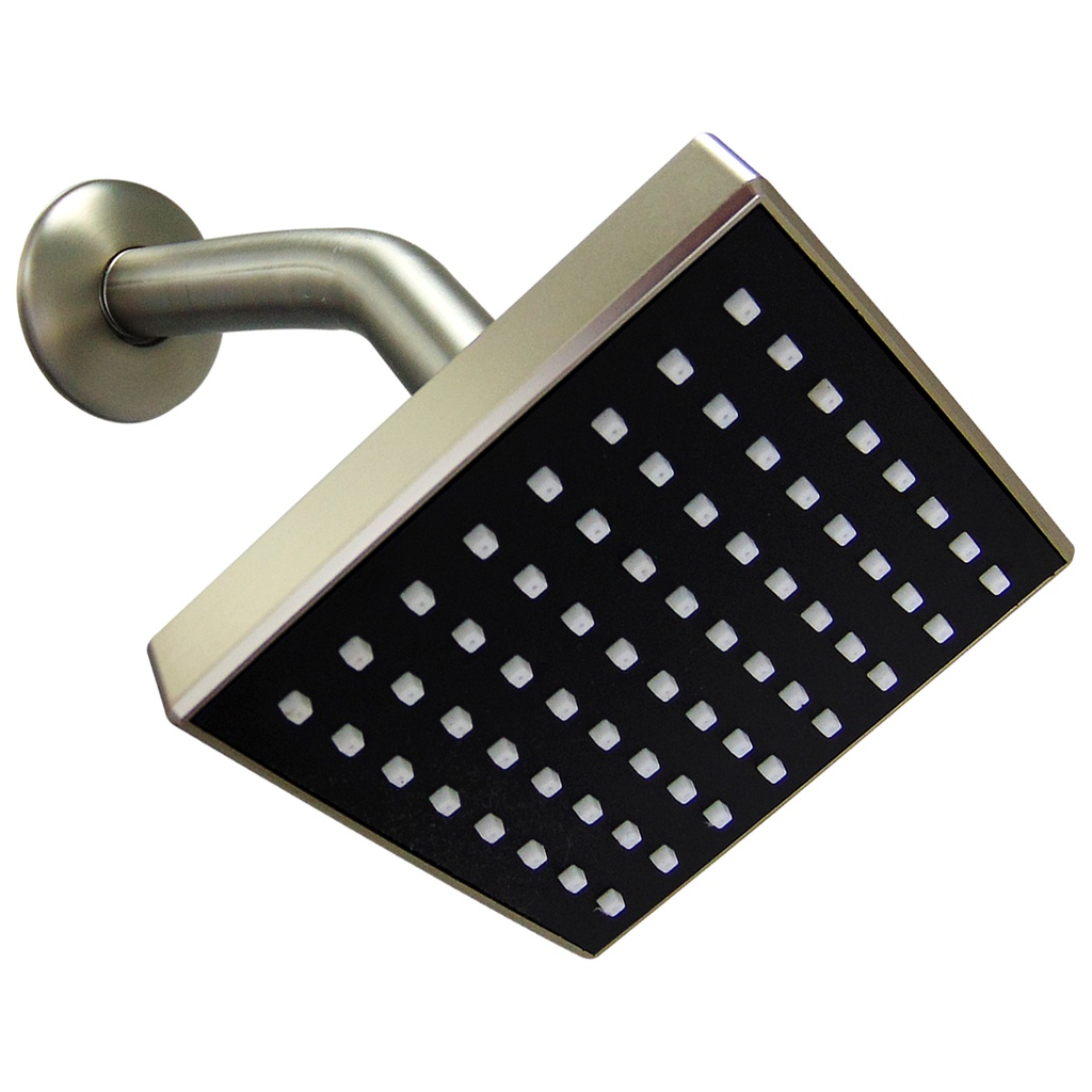 REGADERA PARA BANO 4" CUADRADA SATINADO GRIVEN