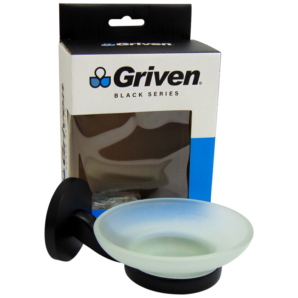 JABONERA CON PLATO GRIVEN BLACK