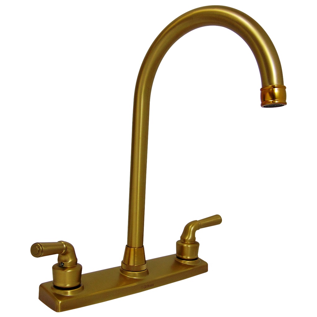 GRIFERIA PARA FREGADERO 8" CUELLO ALTO GRIVEN GOLDEN