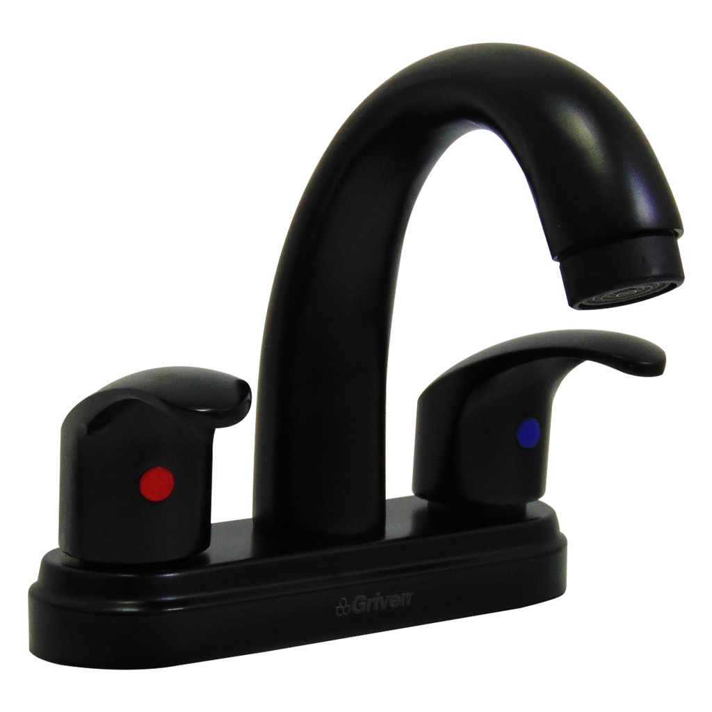 GRIFERIA PARA LAVAMANOS 4" CUELLO CURVO GRIVEN BLACK
