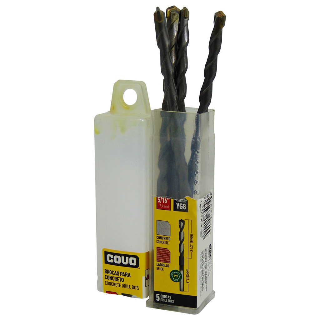 MECHAS PARA CONCRETO 5/16" COVO