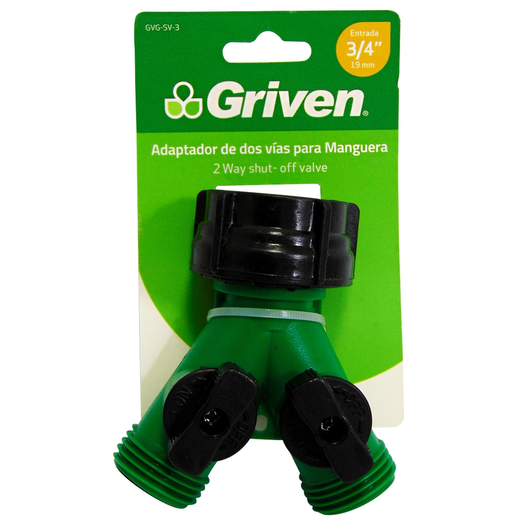 ADAPTADOR DE DOS VIAS "Y" PARA MANGUERA GRIVEN