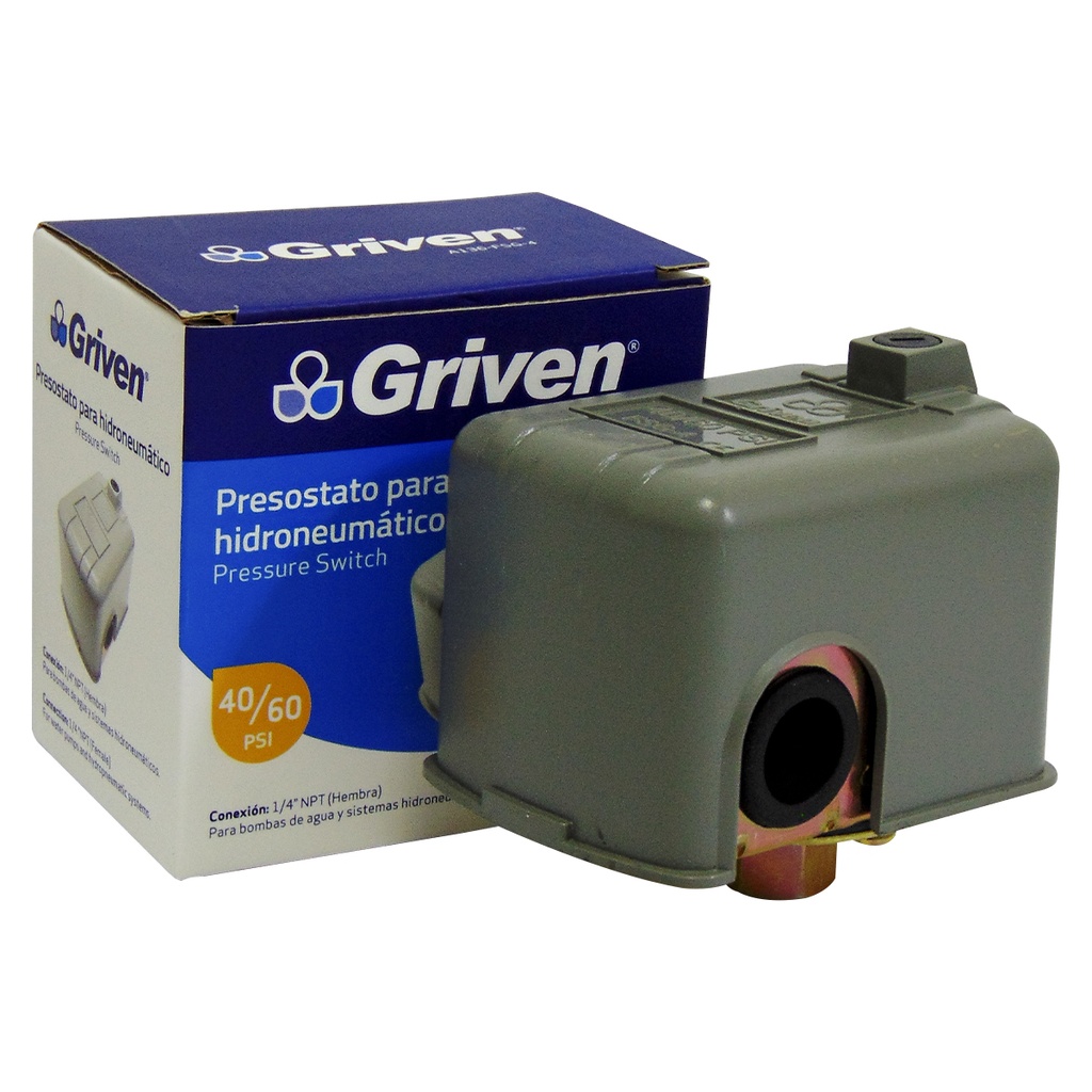 PRESOSTATO PARA HIDRONEUMATICO 40/60 PSI GRIVEN