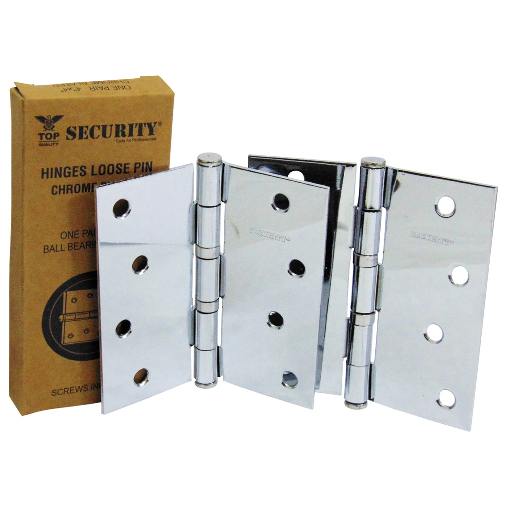 BISAGRA NUDO 4" X 4" CROMADA SECURITY
