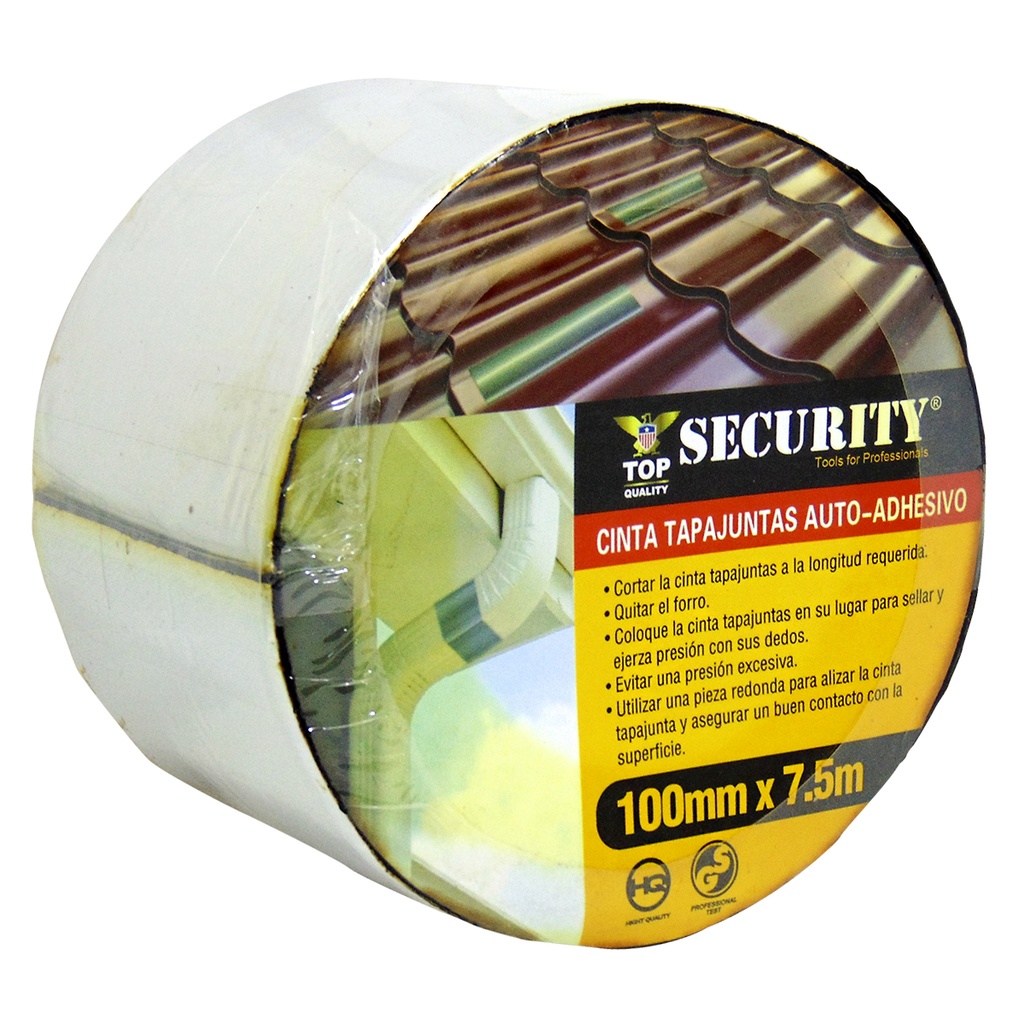 CINTA TAPAJUNTAS 100MM X 7.5M SECURITY