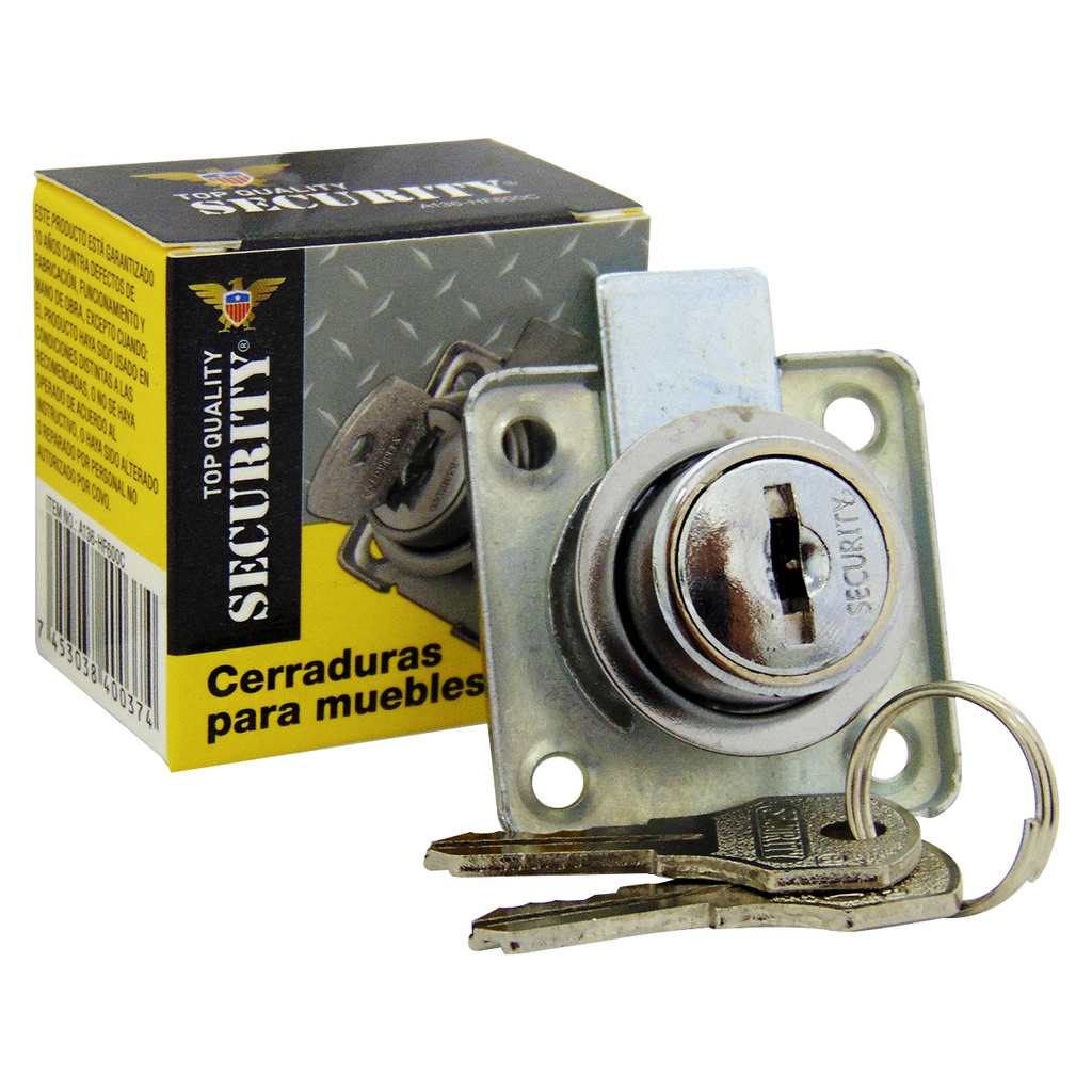 CERRADURA PARA GAVETAS CROMADA SECURITY