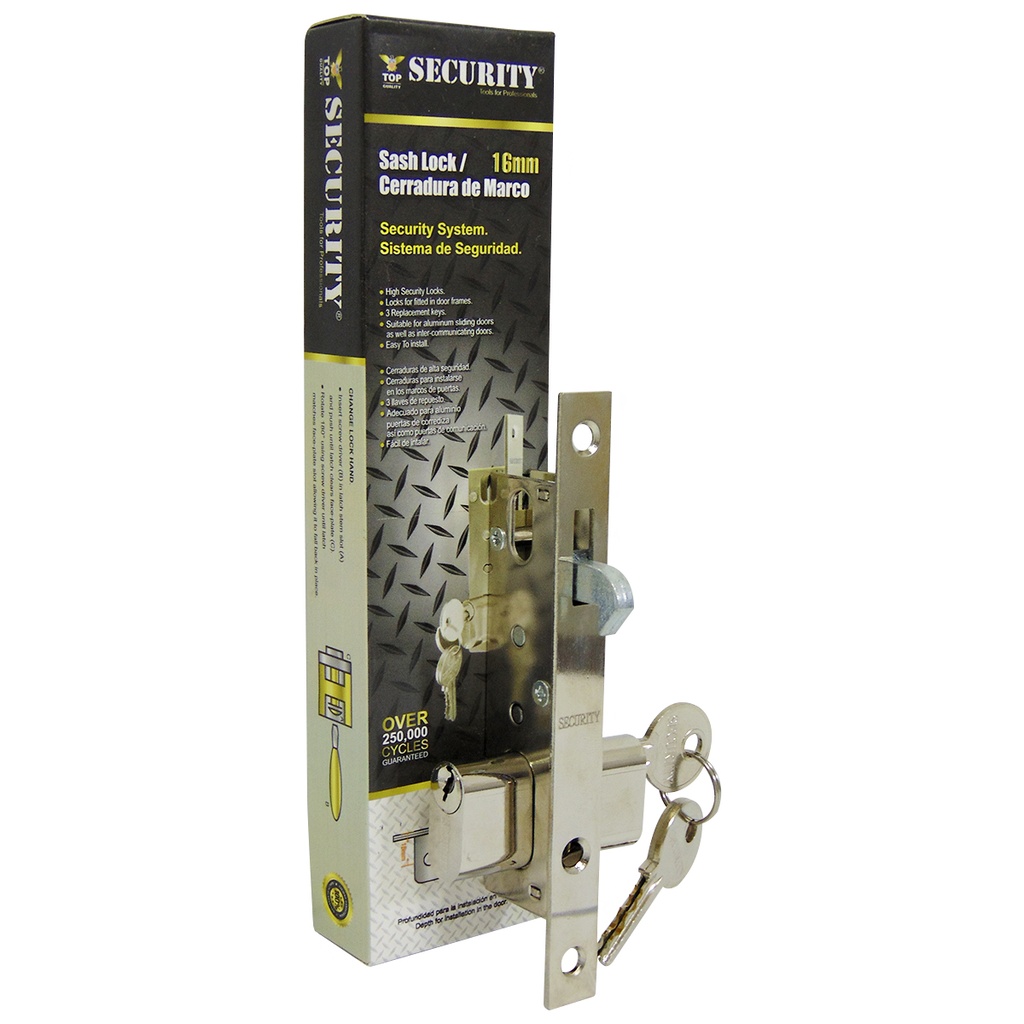 CERRADURA DE EMBUTIR 16MM SECURITY