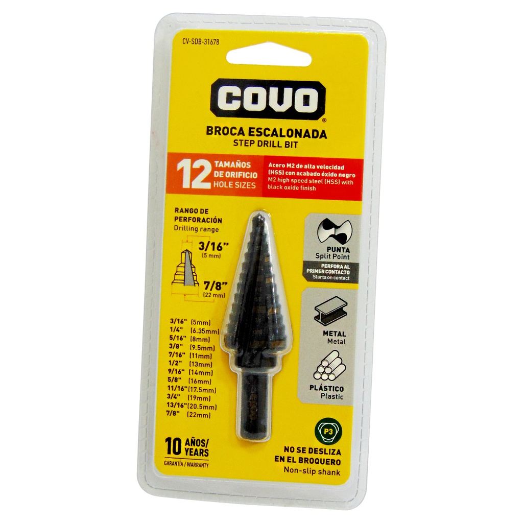 MECHA 3/8" MULTIMATERIAL ESCALONADA COVO