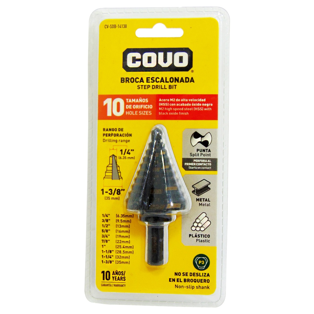 MECHA 3/8" MULTIMATERIAL ESCALONADA COVO