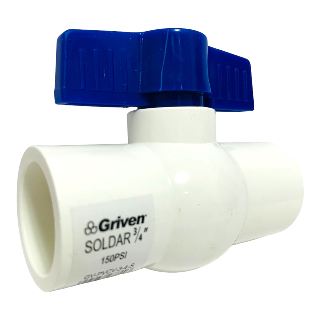 VALVULA 3/4" DE PVC SIN ROSCA GRIVEN