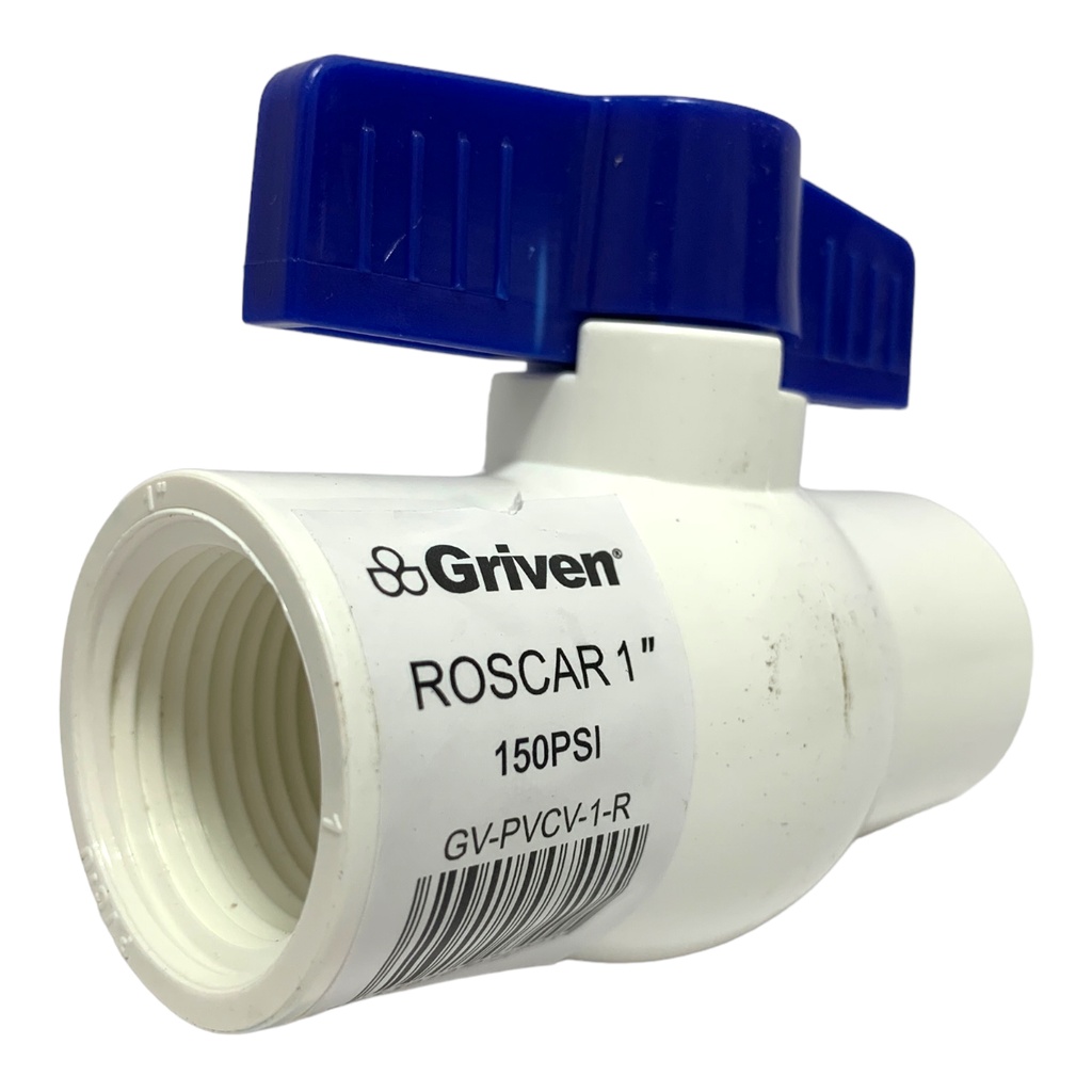 VALVULA 1" DE PVC CON ROSCA GRIVEN