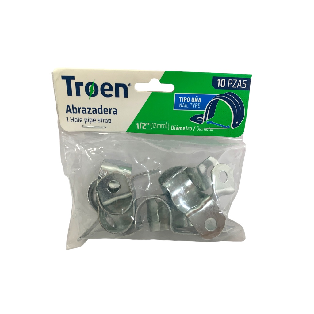 ABRAZADERAS 1/2" 10 PZS TROEN