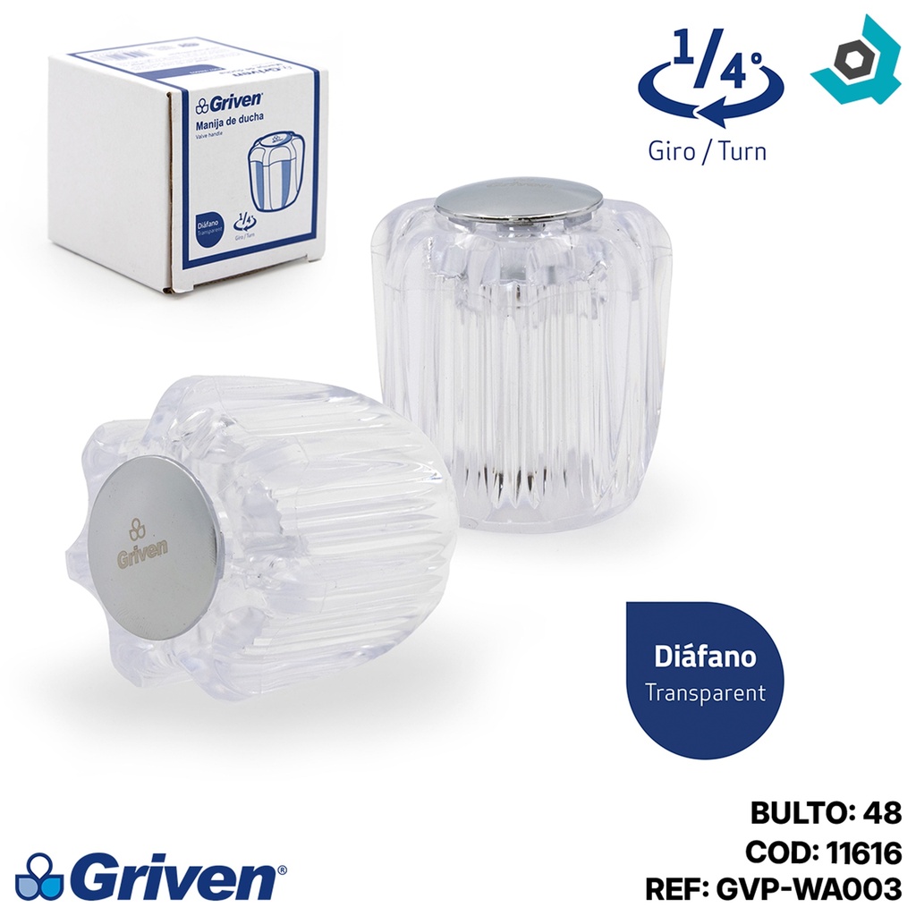 MANIJA DE REPUESTO PARA LLAVE DE DUCHA WA003 GRIVEN