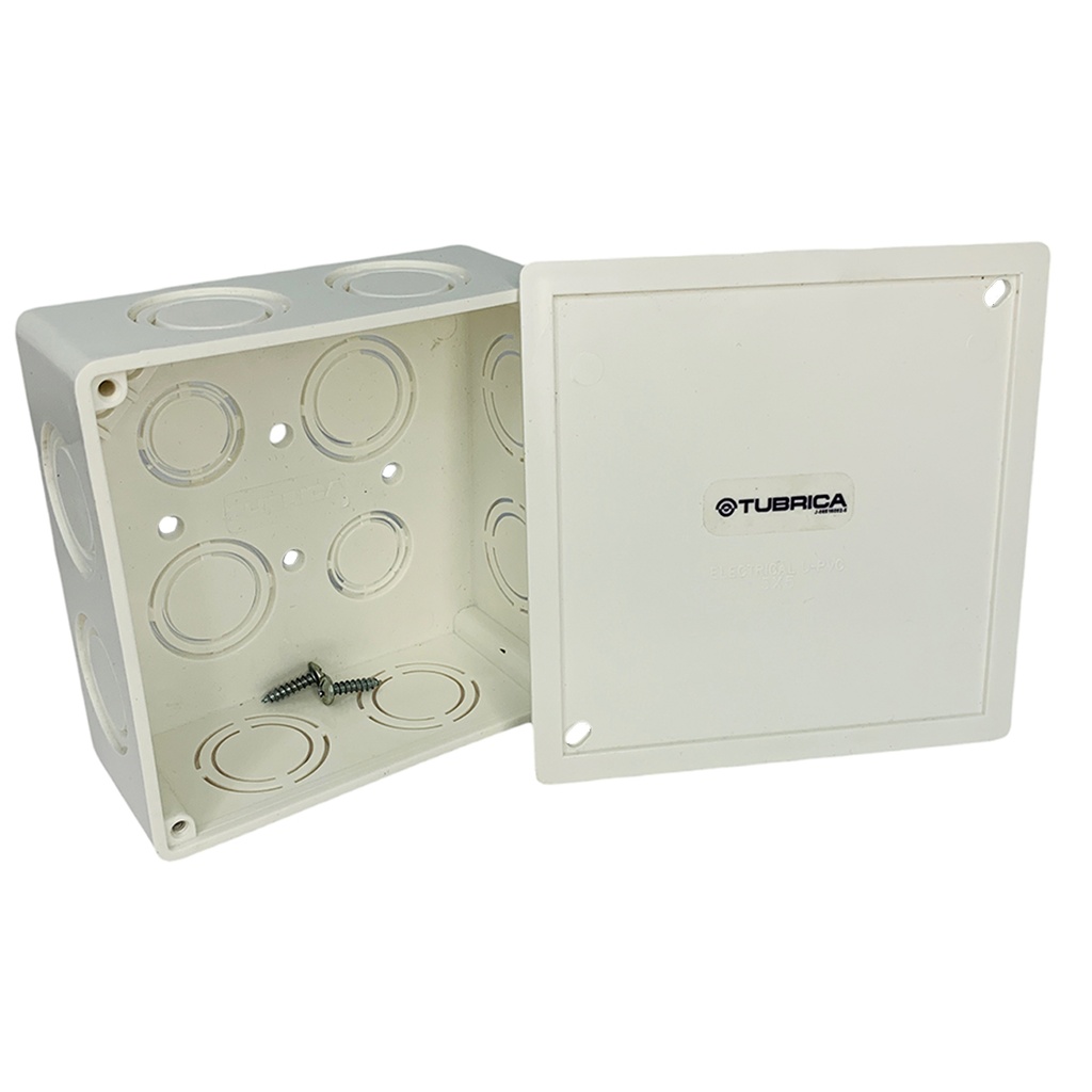 CAJETIN ELECTRICO CUADRADO PVC CONDUIT 5" X 5" TUBRICA