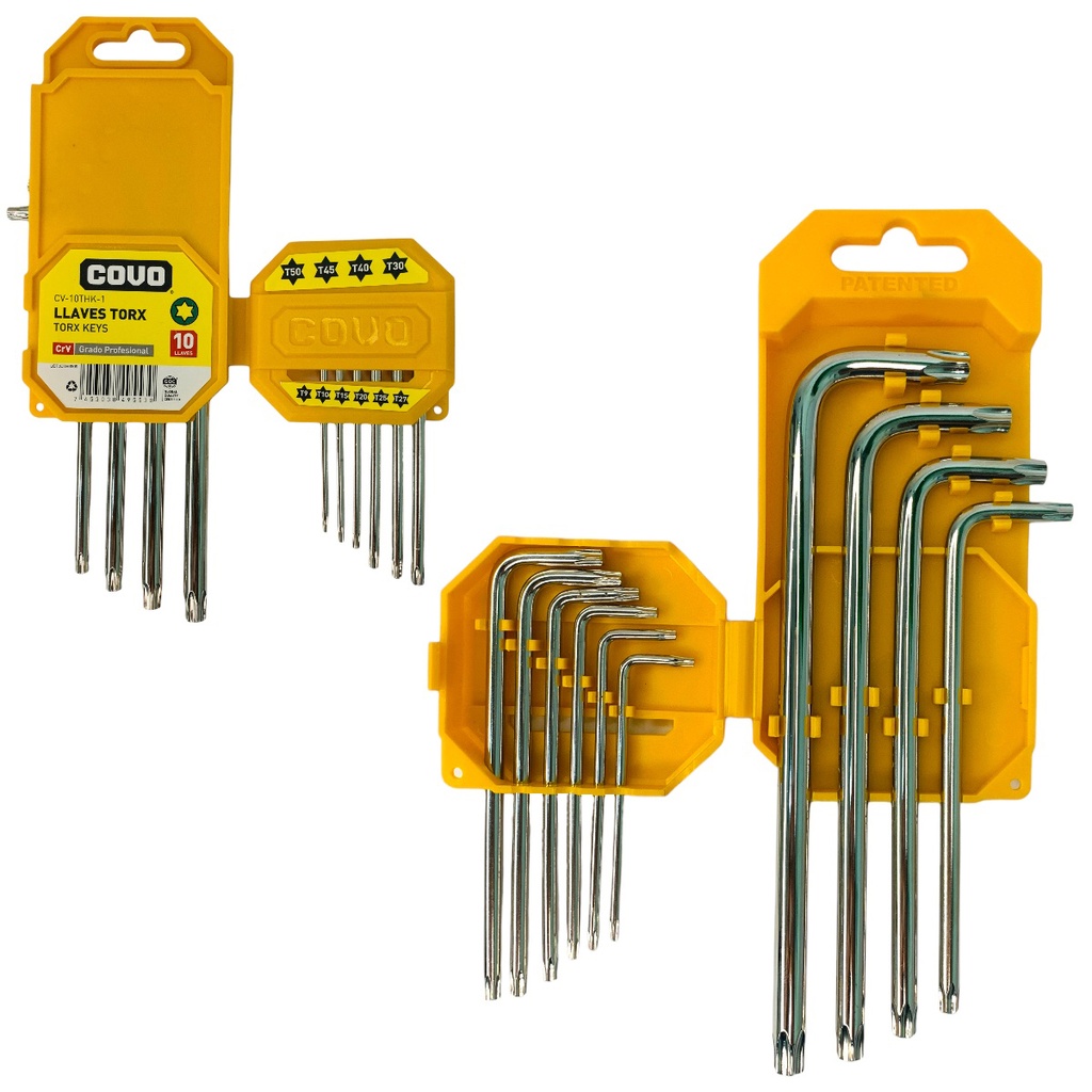 JUEGO DE LLAVES L TORX X10 PIEZAS COVO