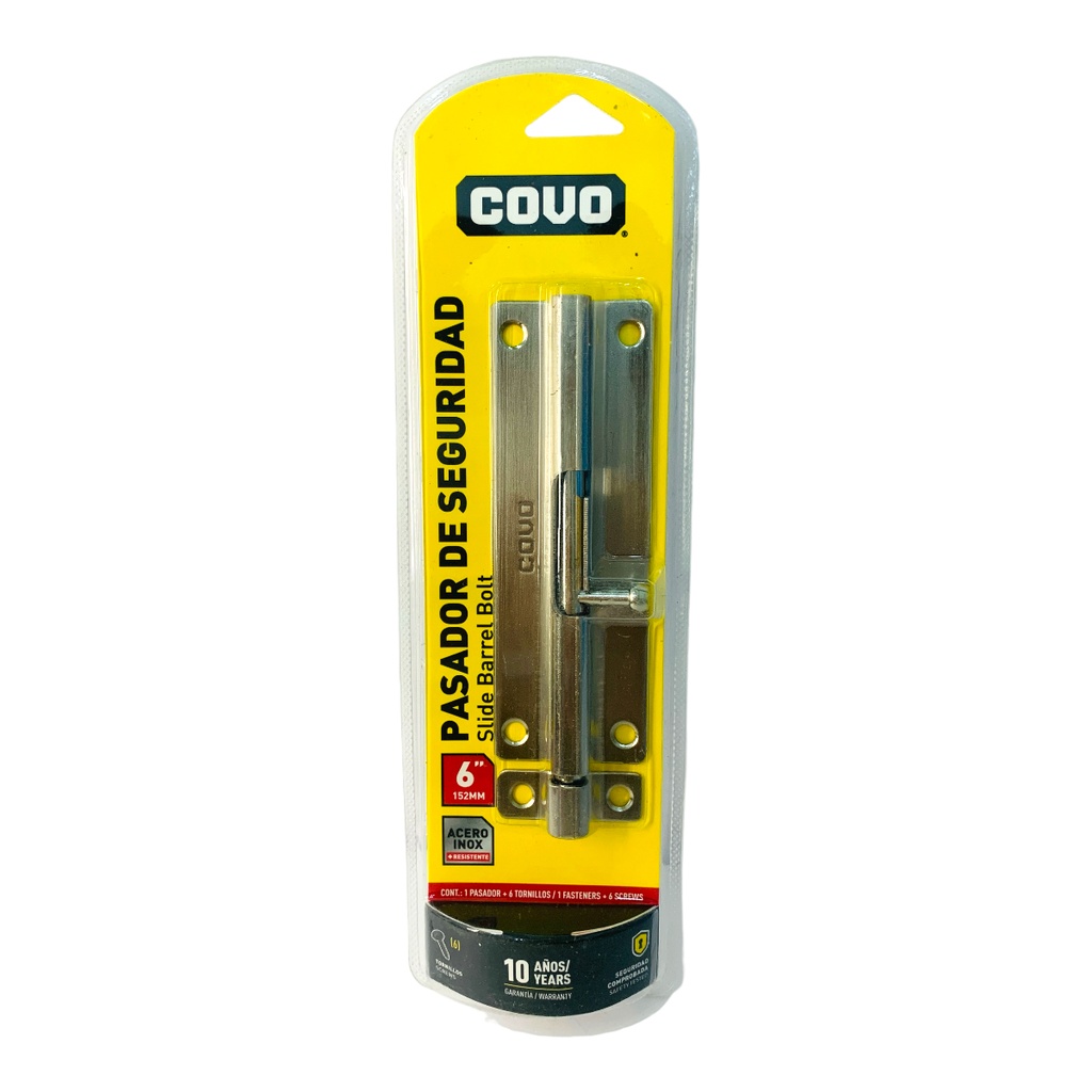 PASADOR DE SEGURIDAD 6" COVO
