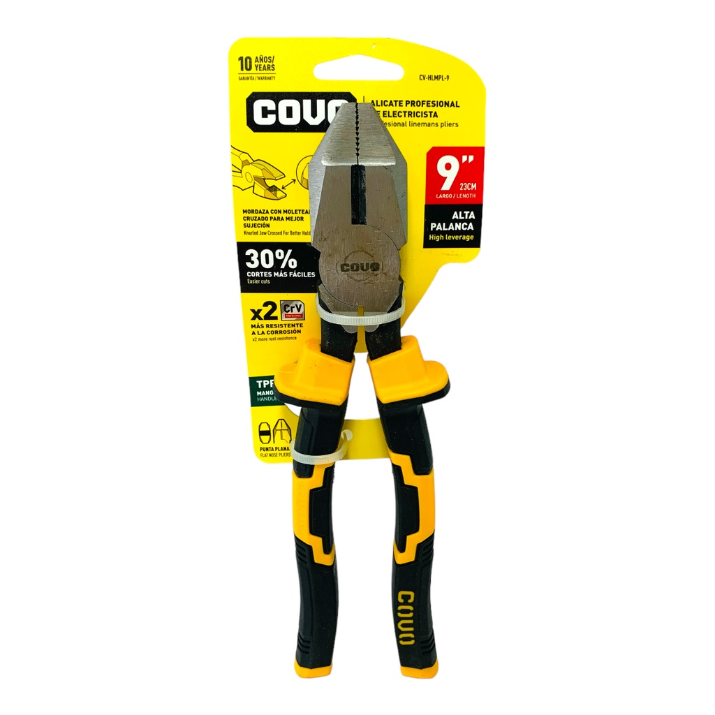 ALICATE PROFESIONAL 9" PARA ELECTRICISTA COVO COVO