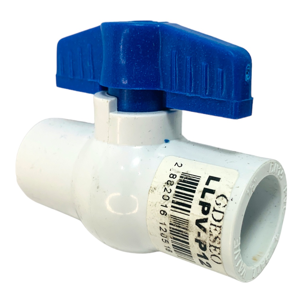 VALVULA 1/2" C SIN ROSCA BLANCA