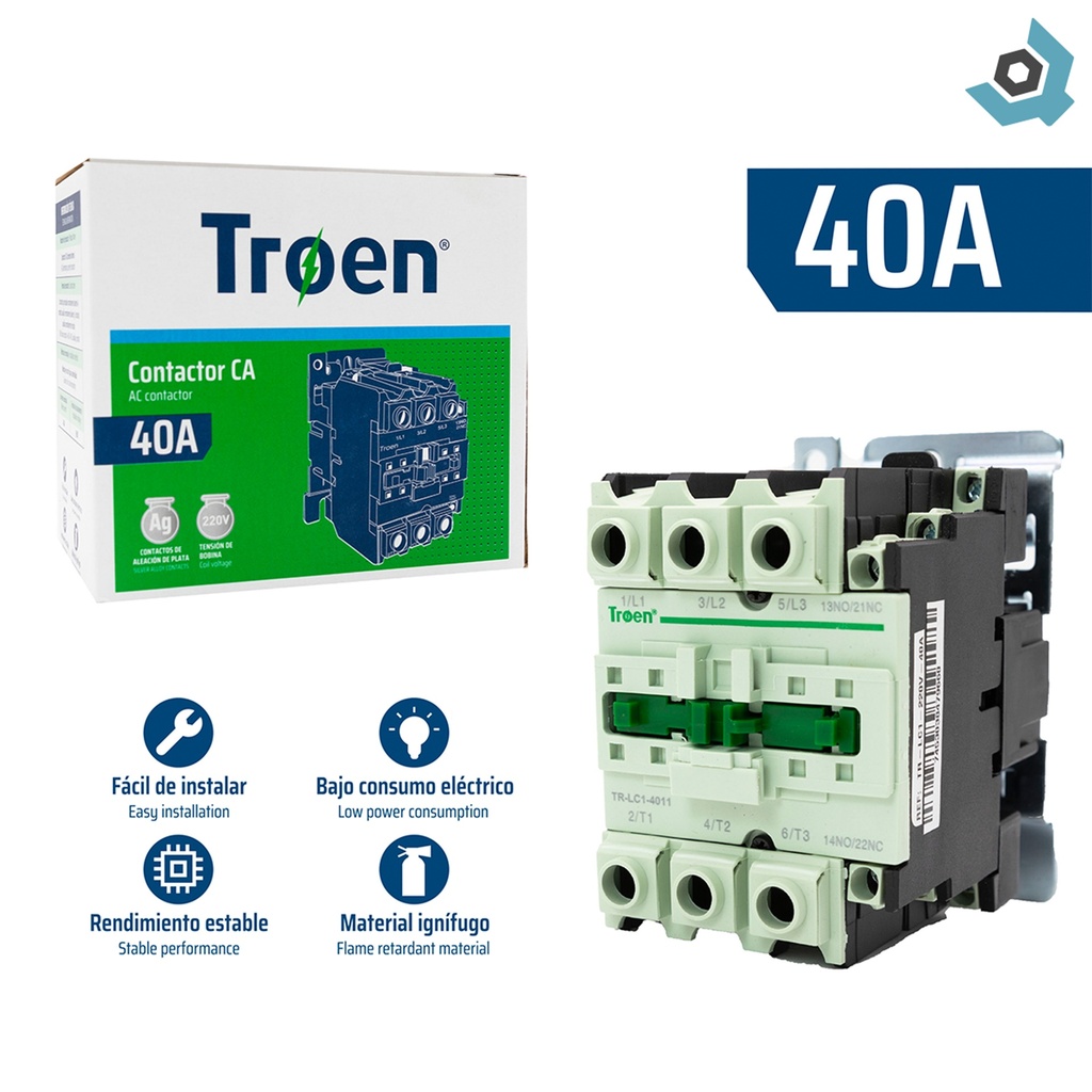 CONTACTOR CA 40A 220V TROEN
