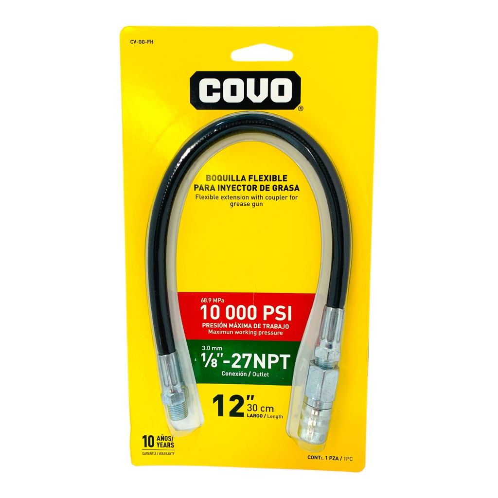 EXTENSION FLEXIBLE PARA ENGRASADORA DE 1/8" COVO