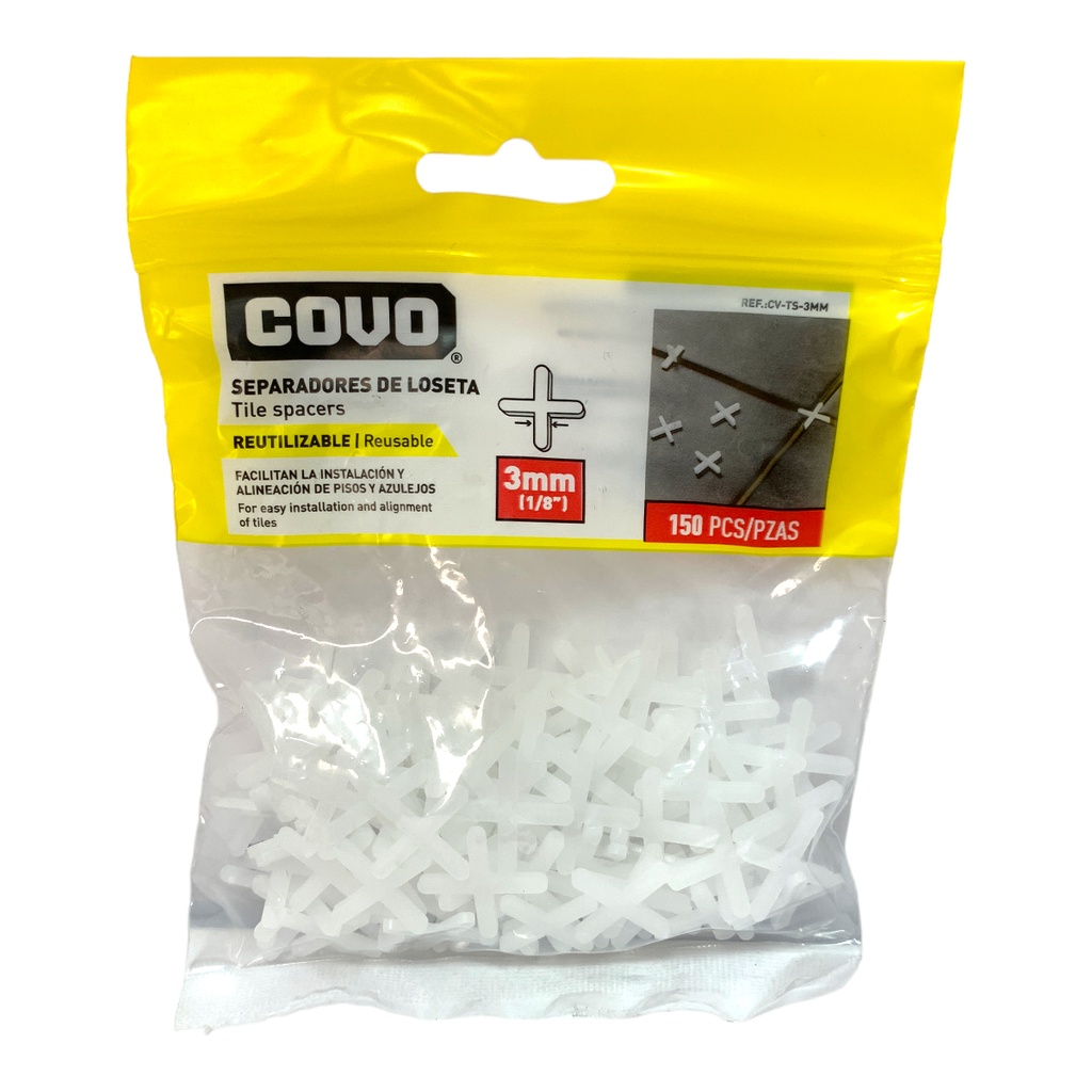 SEPARADORES DE CERAMICAS 3MM 150 PZAS COVO