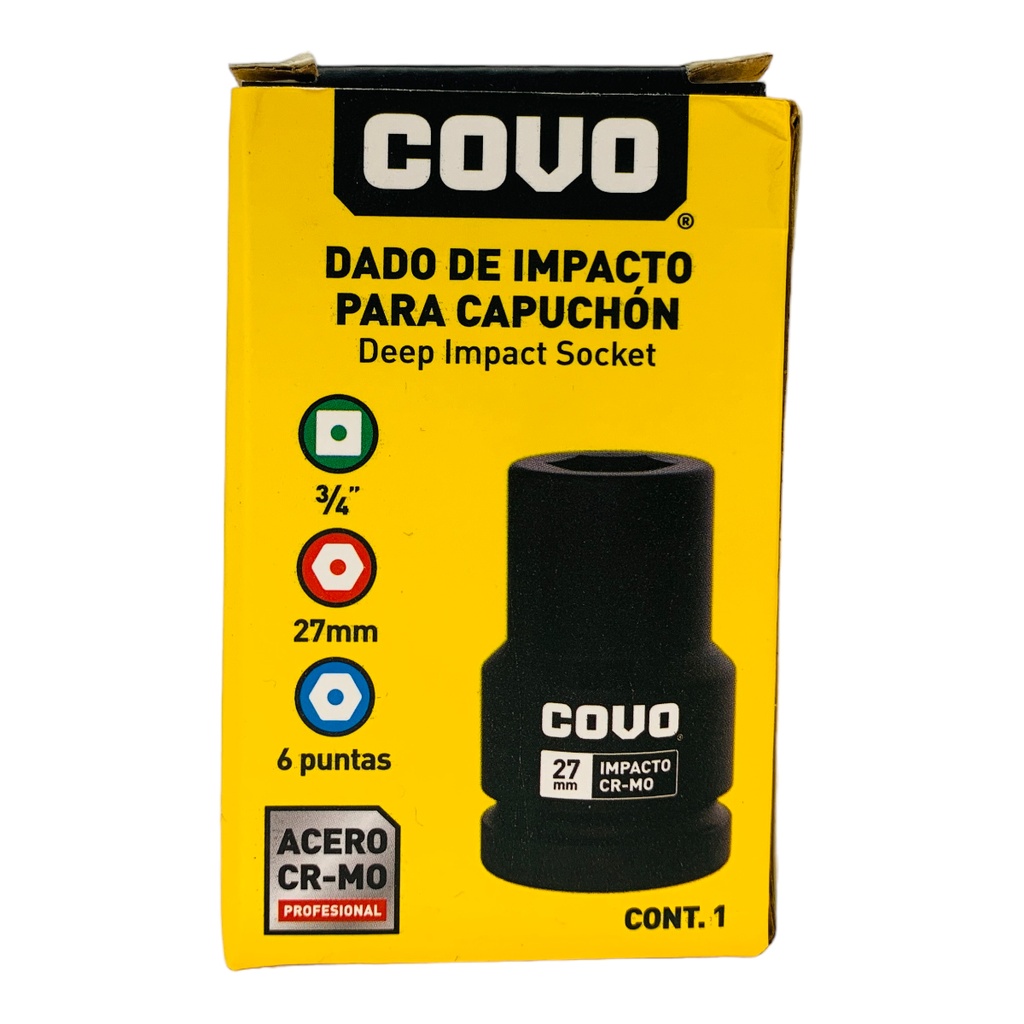 DADO DE IMPACTO 27MM X 3/4” COVO