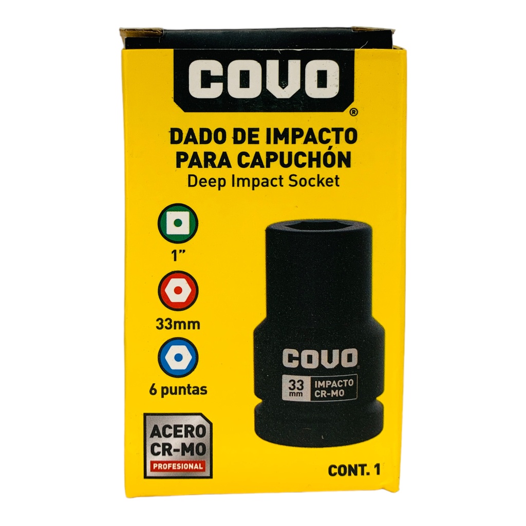 DADO DE IMPACTO 33MM X 1” COVO