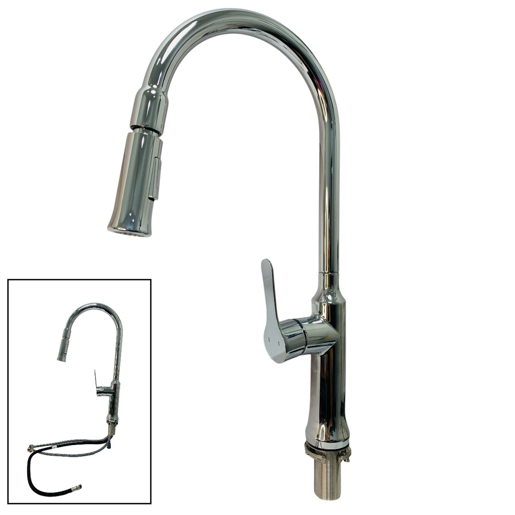 GRIFERIA MONOMANDO PARA FREGADERO CUELLO EXTENSIBLE CROMADO GRIVEN ELITE