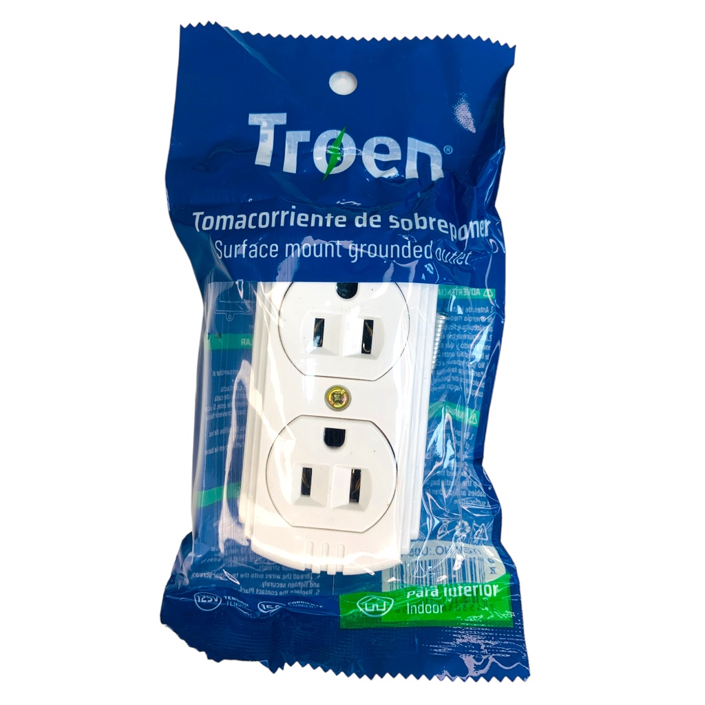 TOMACORRIENTE DE SOBREPONER 125V TROEN