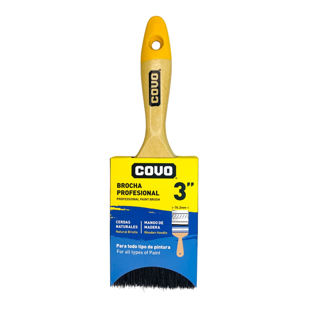 BROCHA PROFESIONAL 3" NEGRO COVO
