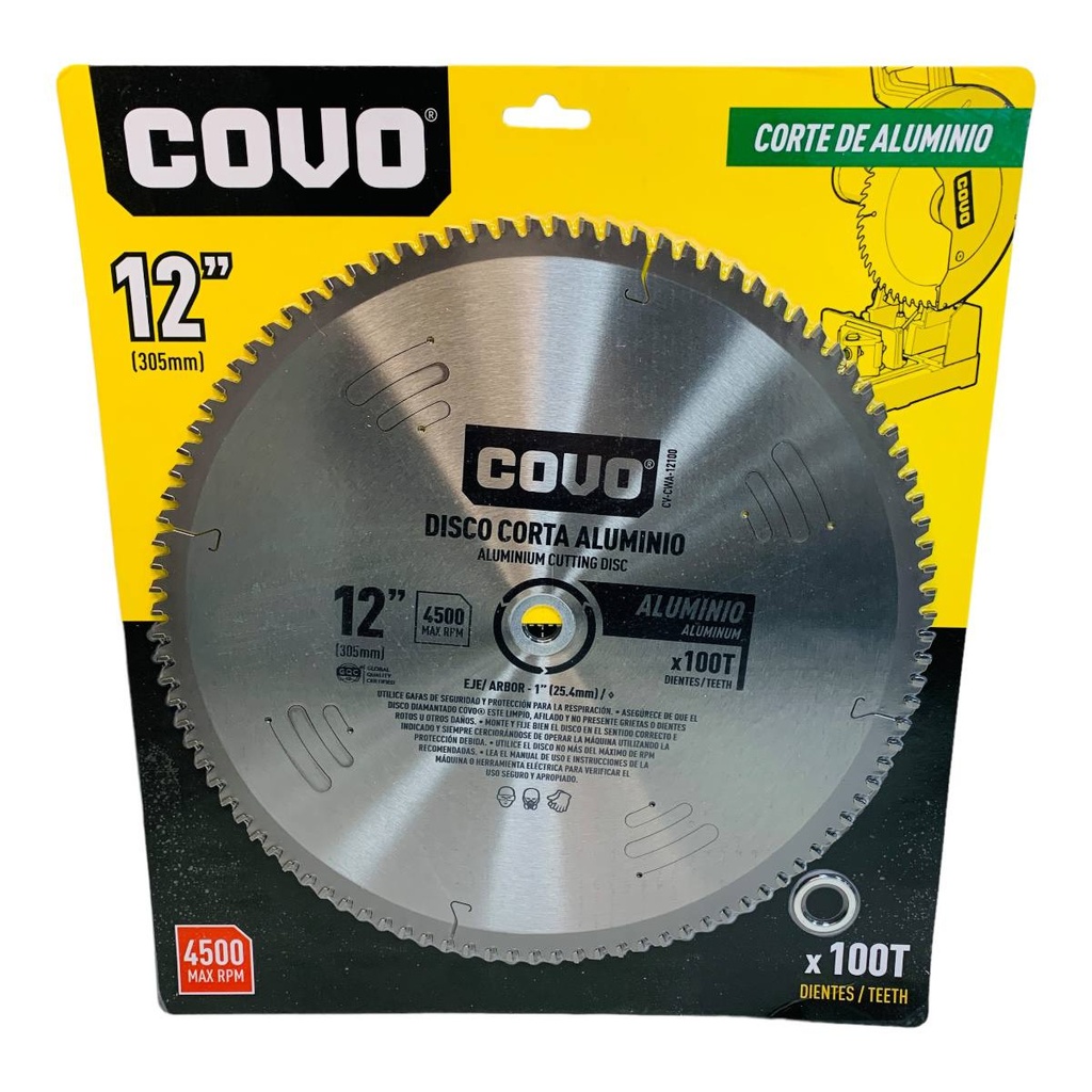 DISCO CORTE ALUMINIO 12" COVO