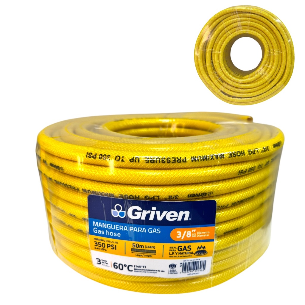 MANGUERA PARA GAS 3/8" 50M GRIVEN