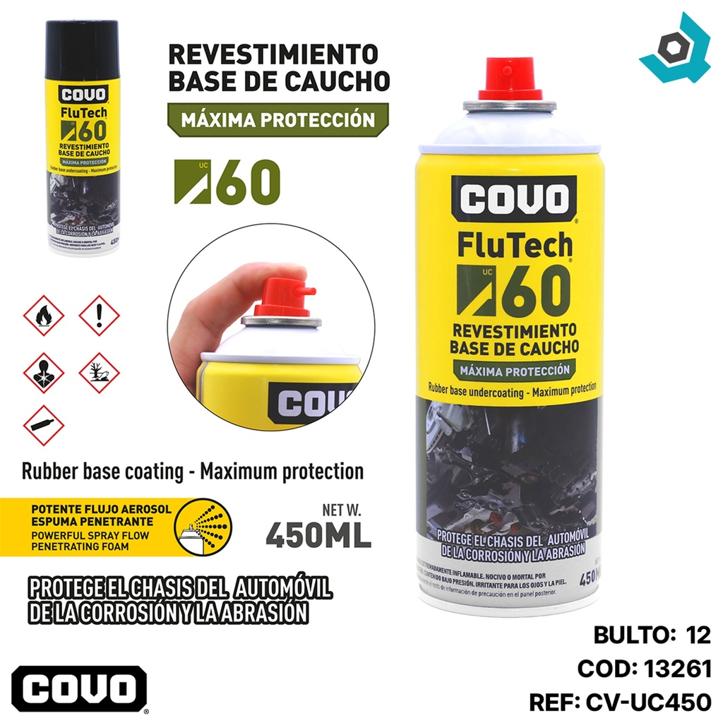 REVESTIMIENTO BASE DE CAUCHO 450ML COVO