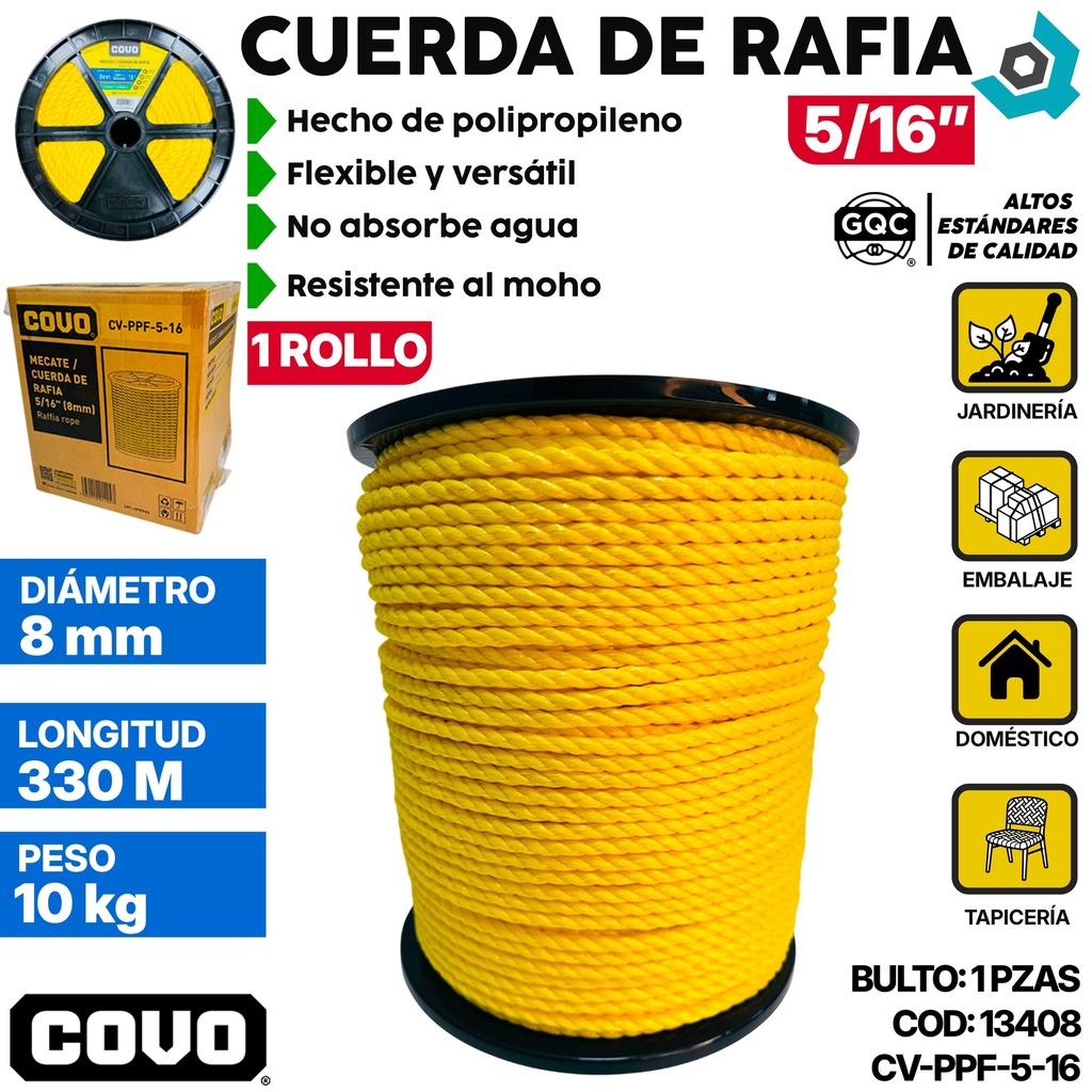 RAFIA 5/16" 330 METROS COVO (MECATE)